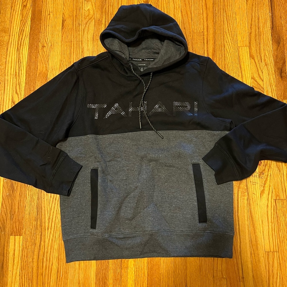 Tahari Men's Colorblock Logo Fleece Hoodie NWOT